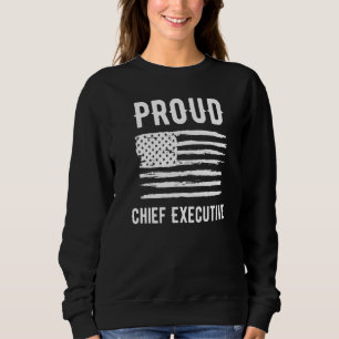 Camiseta Profissão de Diretor Executivo Orgulhosa Bandeira 