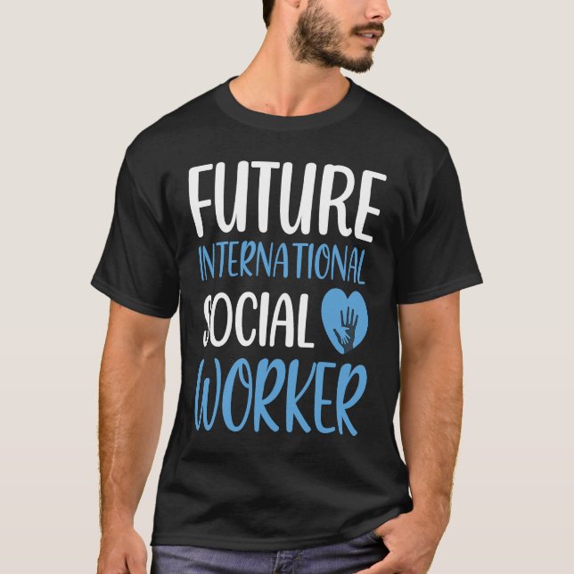 Camiseta Profissão de Emprego de Assistente Social Internac (Frente)