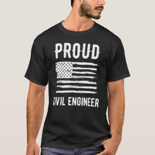 Camiseta Profissão de Engenheiro Civil Americana