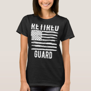 Camiseta Profissão de Guarda aposentada Bandeira Americana
