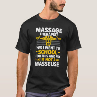 Camiseta Profissão de Terapia de Massagem Licenciada
