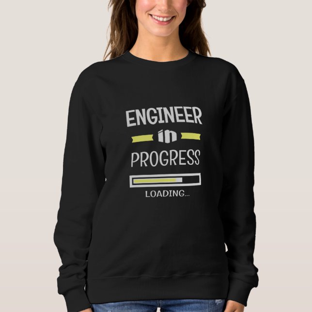 Camiseta Profissão de Trabalho de engenheiro em Andamento (Frente)