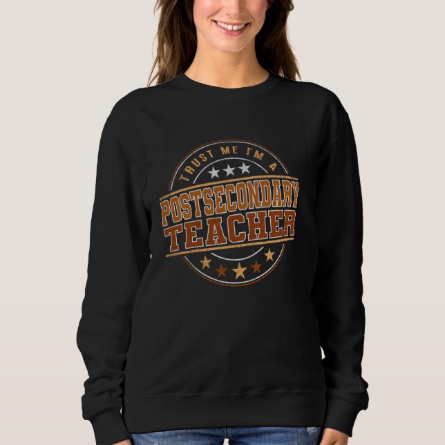 Camiseta Profissão Engraçada Cito Sou Professor Pós-Secundá (Frente)