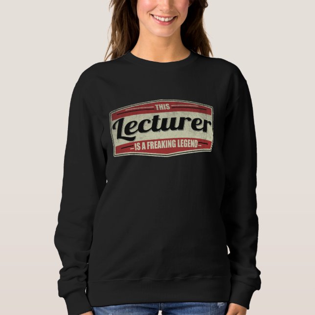 Camiseta Profissão Engraçada Cotação Vintage Lecturer (Frente)
