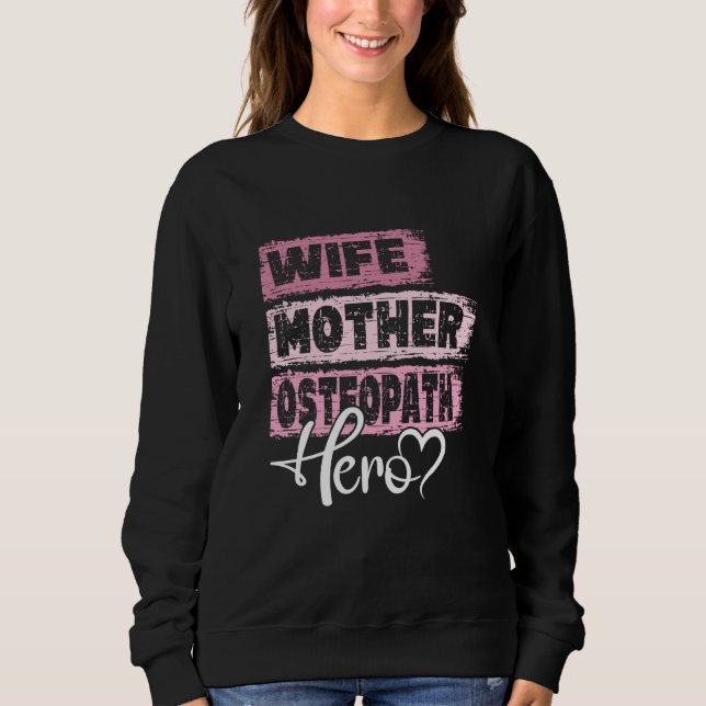 Camiseta Profissão mãe heroína mãe Osteopata (Frente)