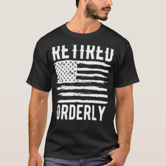 Camiseta Profissão Ordenada Aposentada Bandeira Americana