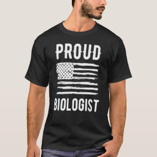 Camiseta Profissão Orgulhosa Biólogo Bandeira dos Estados U