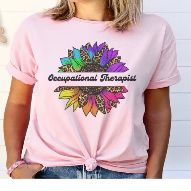 Camiseta Profissão Terapêutica Profissional Girassol (Occupational Therapist Profession Sunflower T-Shirt
)