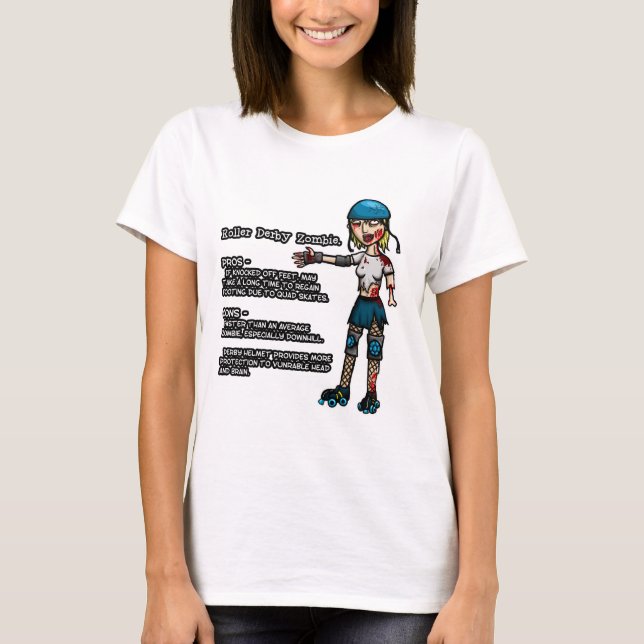 Camiseta Profissionais - e - zombi de Derby do rolo do (Frente)