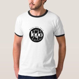 Camiseta Profissionais Minimalistas Negócios Logotipo Perso