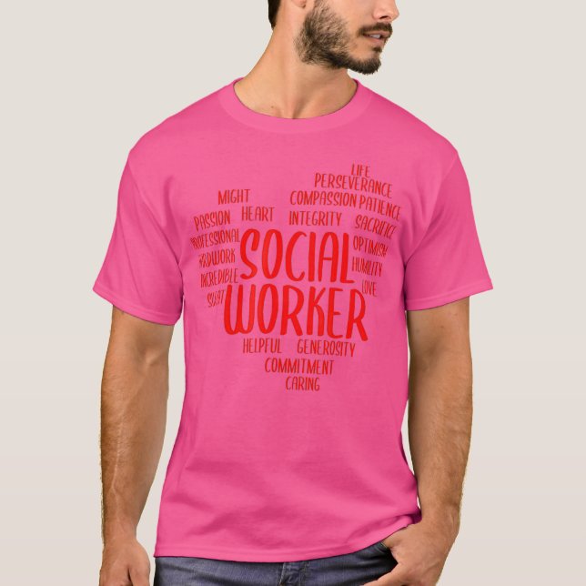 Camiseta Profissionais Sociais Profissão de Trabalho Social (Frente)