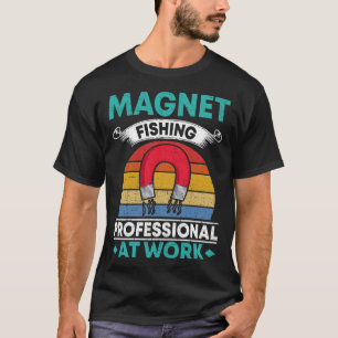 Camiseta Profissional de pesca magnética no trabalho