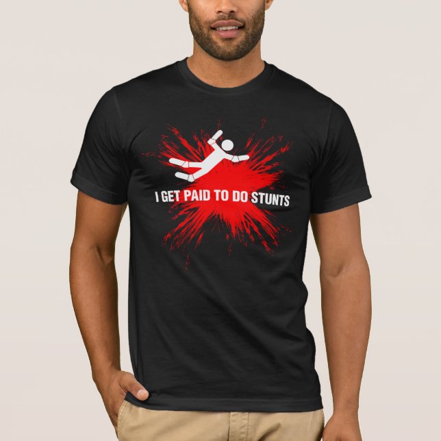 Camiseta PROFISSIONAL do DUBLÊ (branco/vermelho) (Frente)