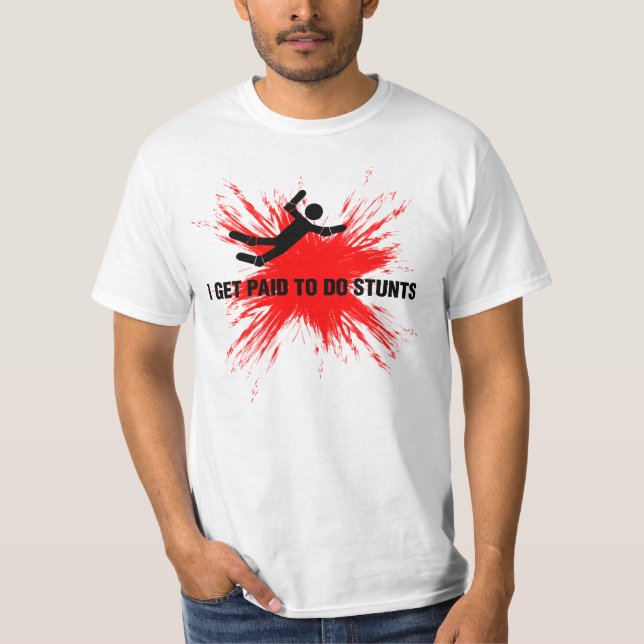 Camiseta PROFISSIONAL do DUBLÊ (preto/vermelho) (Frente)