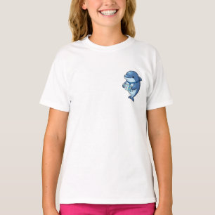 Camiseta Profissional Inteligente Golfinho Azul Crianças