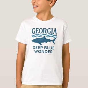 Camiseta Profunda Maravilha Azul Georgia Vida do Oceano d