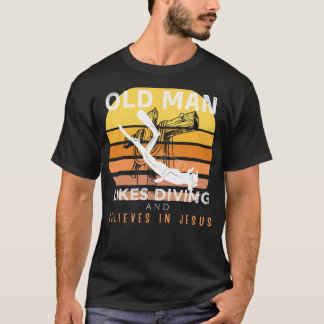 Camiseta Profundidades Fiéis: Velhos Deitados Morrem com Je