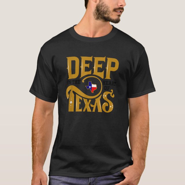 Camiseta Profundo No Coração Da Casa Do Texas (Frente)