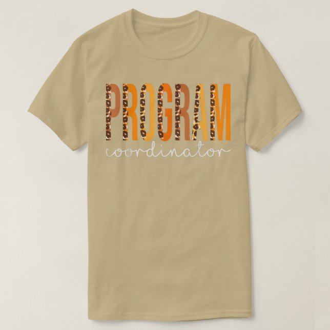 Camiseta Programa Coordenador de Leopardo Queda Amantes de  (Frente do Design)