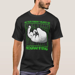 Camiseta Programa de Código Binário de Codificação do Inset