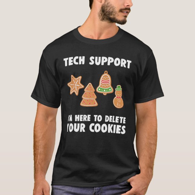 Camiseta Programa de computador de suporte técnico de Natal (Frente)