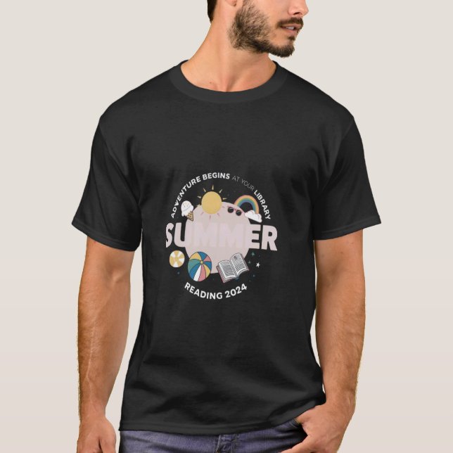 Camiseta Programa de Leitura de Verão 2024 A Aventura começ (Frente)