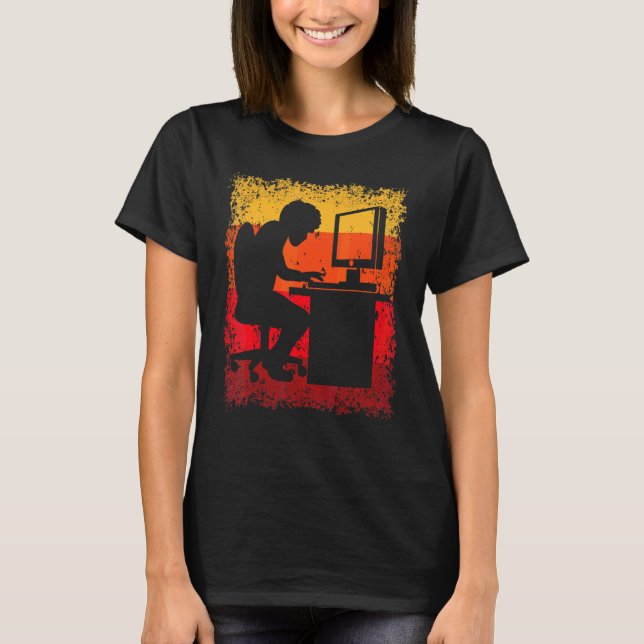 Camiseta Programa de Trabalho do Office Programação do Offi (Frente)