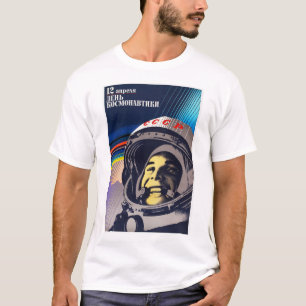 Camiseta Programa Espacial Soviético Cosmonaut Day YURI GA