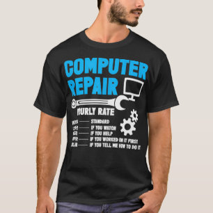 Camiseta Programa Técnico Engraçado de Geek de Taxa Horária