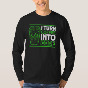 Camiseta Programação Café Código Codificação Desenvolvedor 