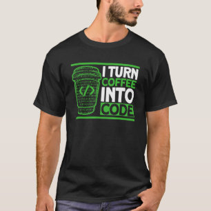 Camiseta Programação Café Código Codificação Desenvolvedor