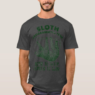 Camiseta Programação Difundida Sloth Codificação do des
