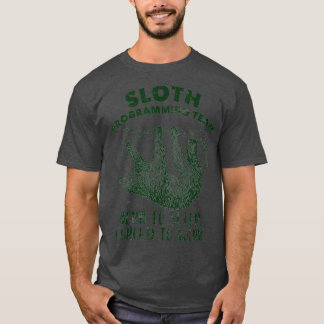 Camiseta Programação Difundida Sloth Codificação do desenvo