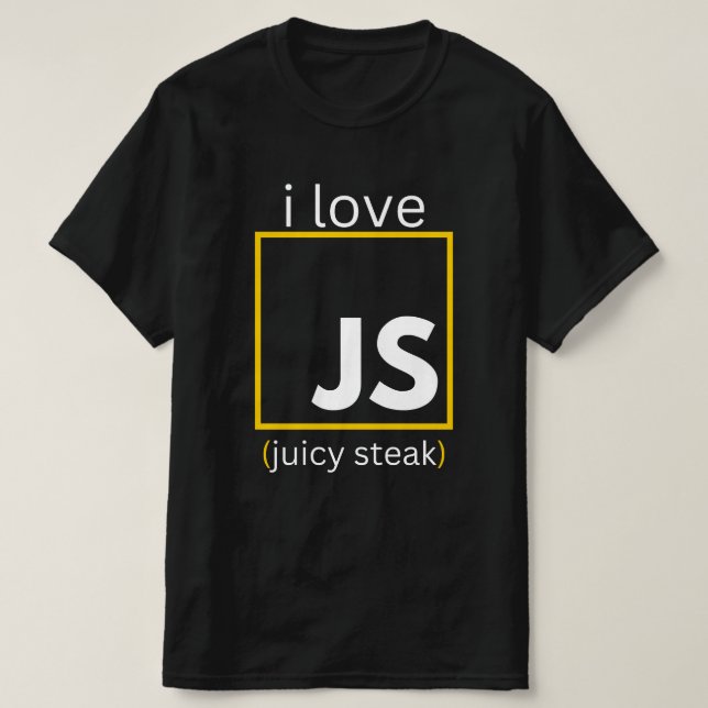 Camiseta programação divertida JavaScript do desenvolvedor  (Frente do Design)