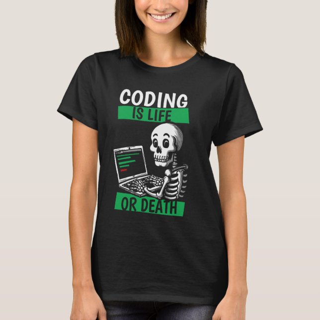 Camiseta Programação do esqueleto do programador - Codifica (Frente)