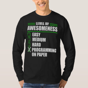 Camiseta Programação Do Programador Em Papel Para Computaçã