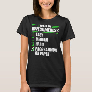 Camiseta Programação Do Programador Em Papel Para Computaçã