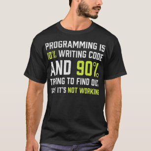 Camiseta Programação é 10 Código escrevendo Codificação Eng