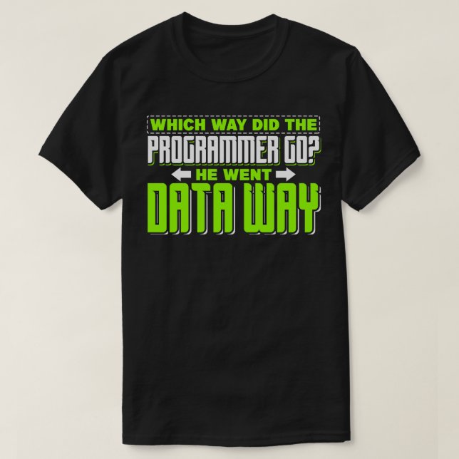 Camiseta Programação Para que lado foi o programador (Frente do Design)