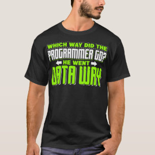 Camiseta Programação Para que lado foi o programador