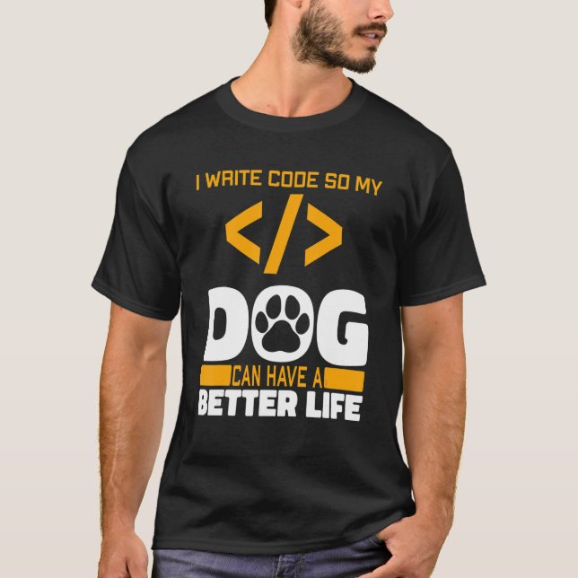 Camiseta Programador Cachorro Engenheiro de Software - Prog (Frente)
