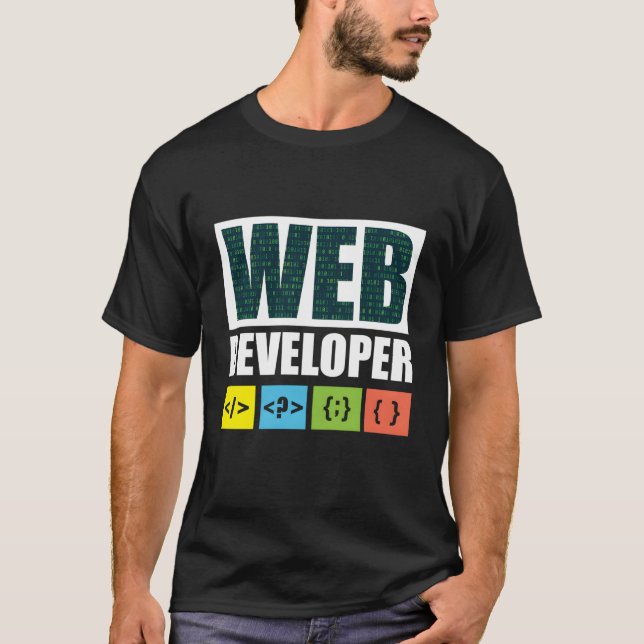 Camiseta Programador Coder do Programador do Web Developer  (Frente)