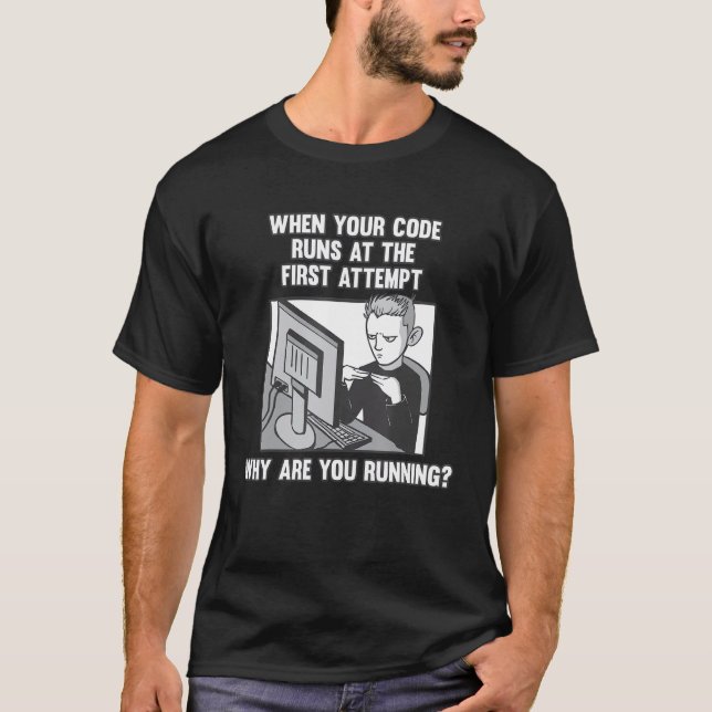 Camiseta Programador Coder Funny Software Developer E Nerd (Frente)