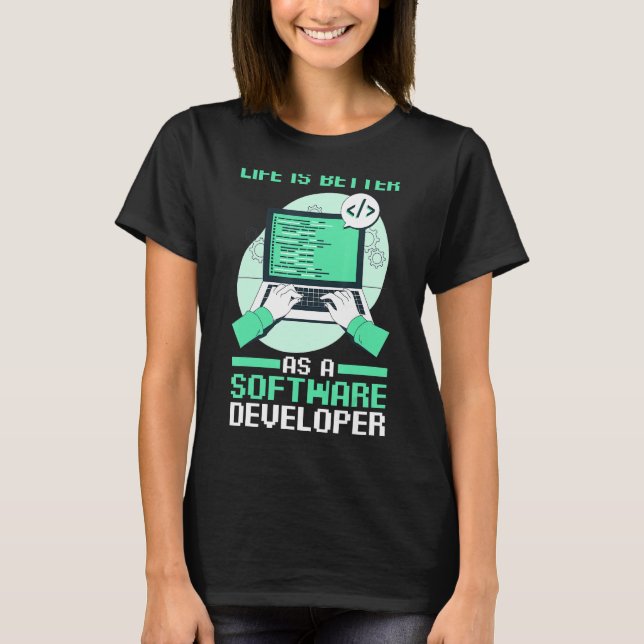 Camiseta Programador Codificando A Vida É Melhor Como Um So (Frente)
