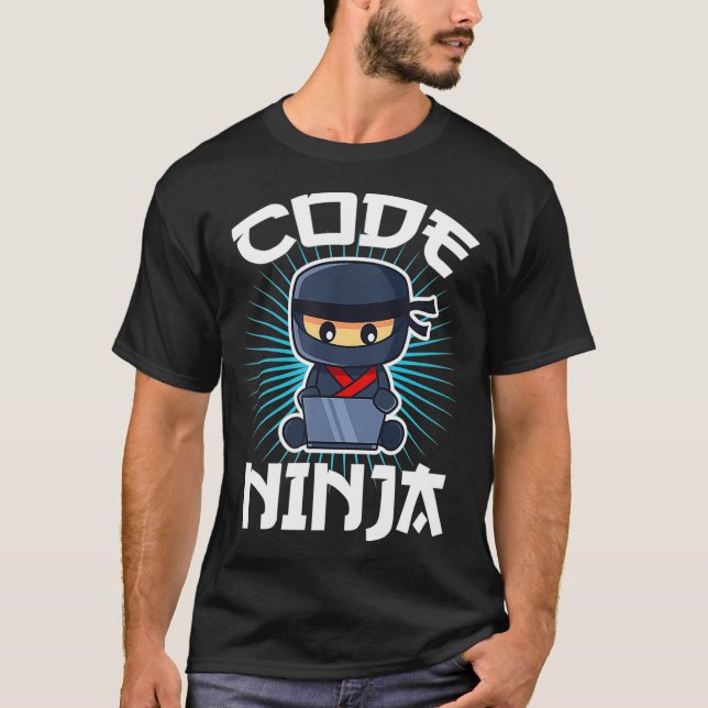 Camiseta Programador Código Ninja Programação de Computador (Frente)