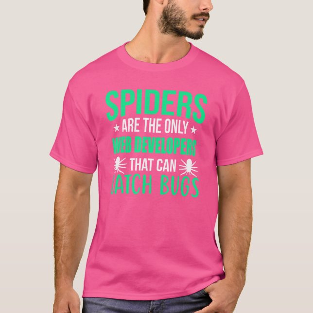 Camiseta Programador De Aranhas De Piada São O Único Desenv (Frente)
