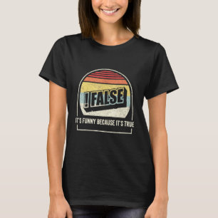 Camiseta Programador de Codificação de Programação Falsa da