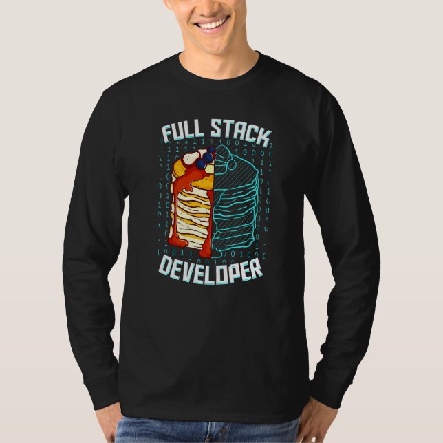 Camiseta Programador de Codificador de Pancake de Desenvolv (Frente)