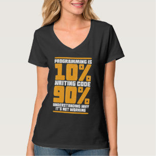 Camiseta Programador de código binário de computador engraç