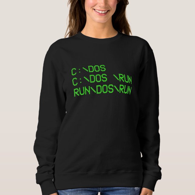 Camiseta Programador de computador C Dos C Executar Dos Exe (Frente)
